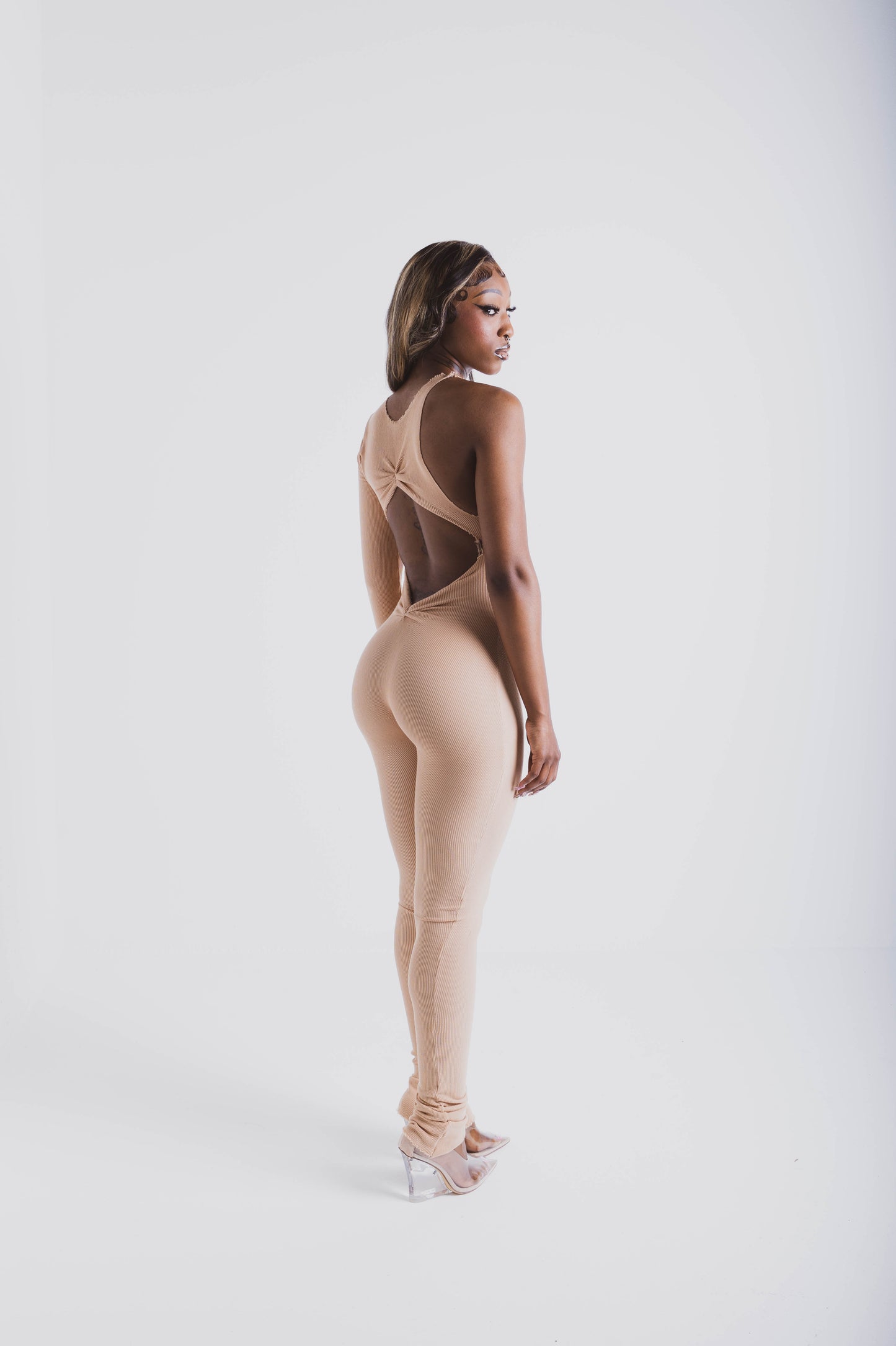 Praline Diamond back bodysuit