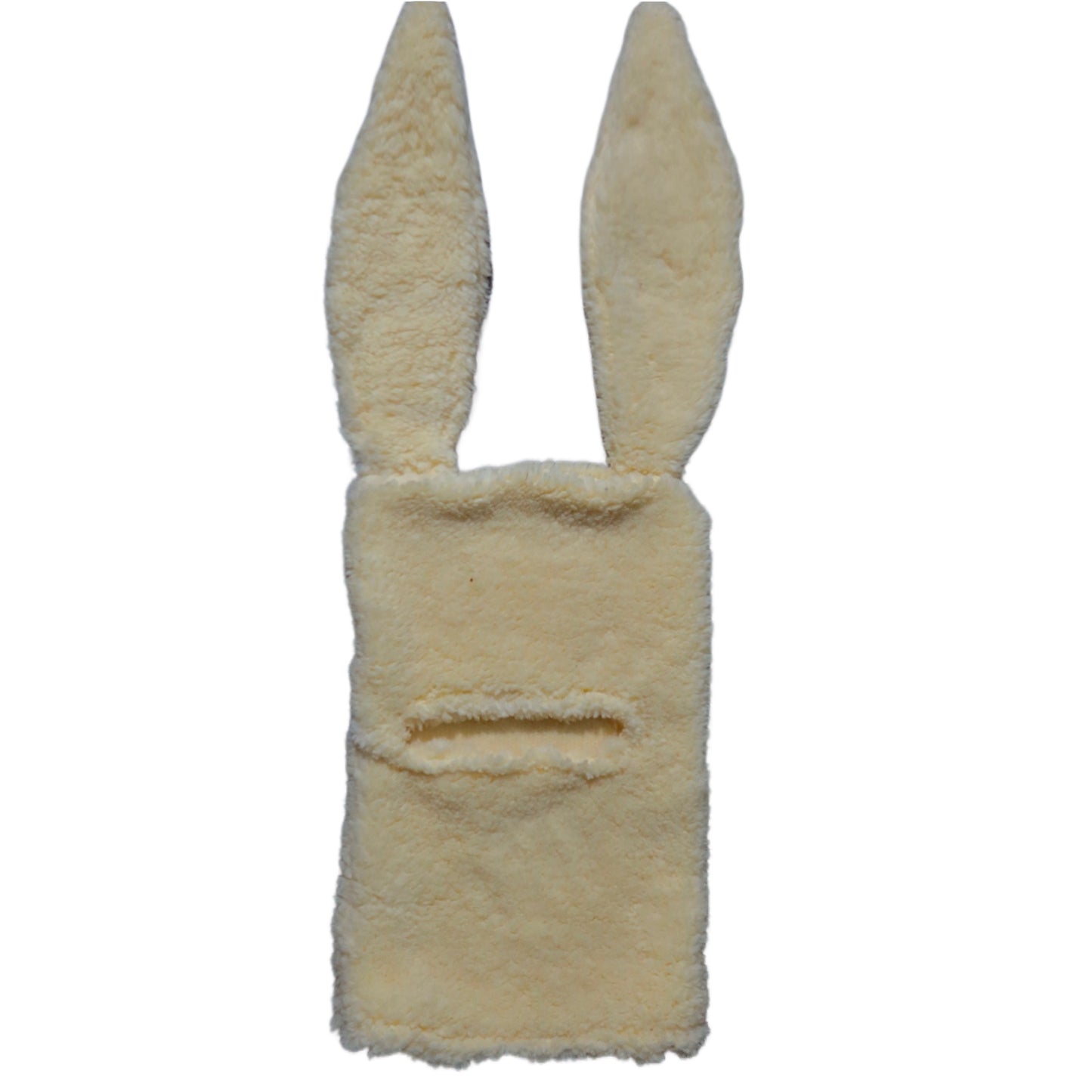 Yellow, plush bunny mask 