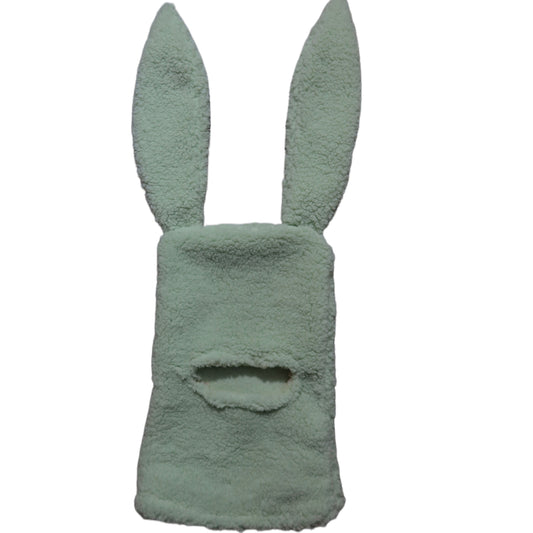 Pastel Green Bunny plush mask